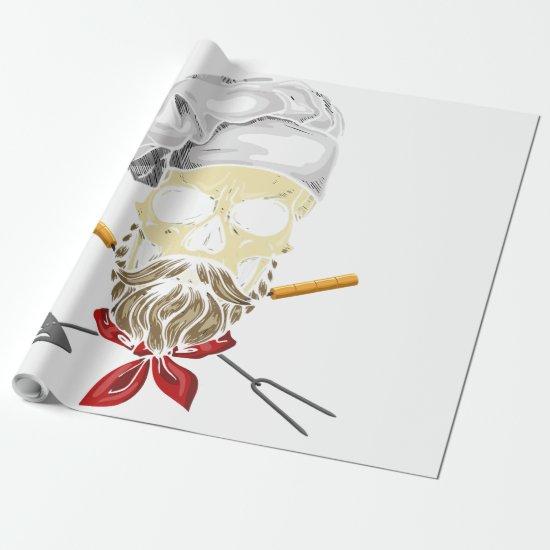 Cooking Grilling Master Chef Skull Face Funny Hall