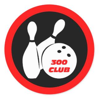 Cool 300 bowling classic round sticker
