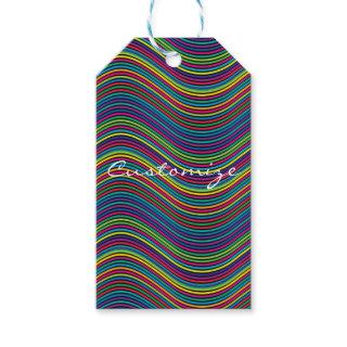 Cool Abstract Wavy line art Thunder_Cove Gift Tags