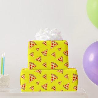 Cool and fun pizza slices pattern neon yellow