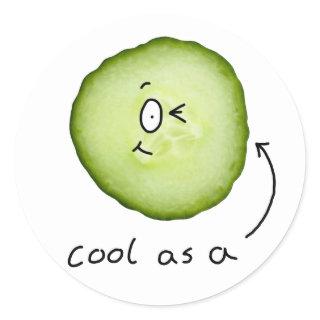 cool as a cucumber sticker