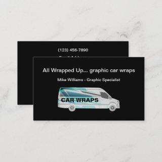 Cool Automotive Car Wrap Services Business Card