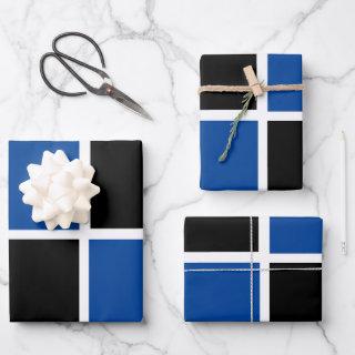Cool black and blue square pattern  sheets