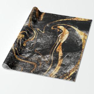 Cool Black Gold Marble Texture
