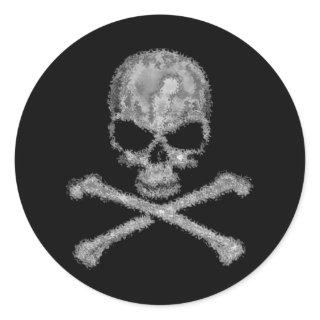 Cool black skull and crossbones stickers