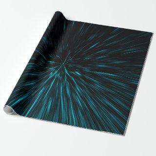 Cool Blue black Hypergalaxy Abstract Lines