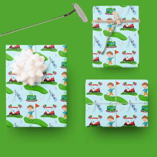 Cool Boy's Golfing Themed Birthday Party  Sheets