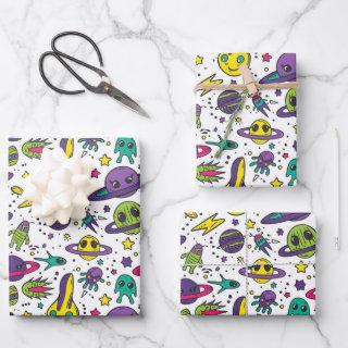 Cool boys space lovers tiled party   sheets