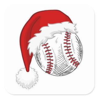 Cool Christmas shirt Baseball/Softball fan Square Sticker
