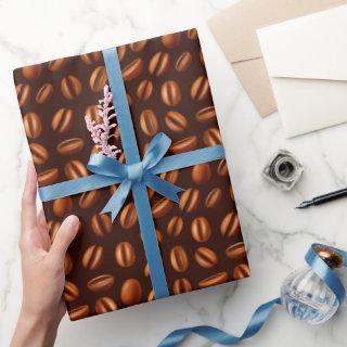 cool coffee bean tiled pattern party