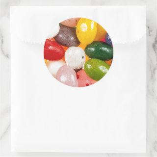 Cool colorful sweet Easter Jelly Beans Candy Classic Round Sticker