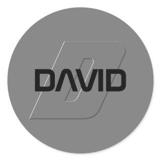 Cool Customizable Name & Monogram Classic Round Sticker