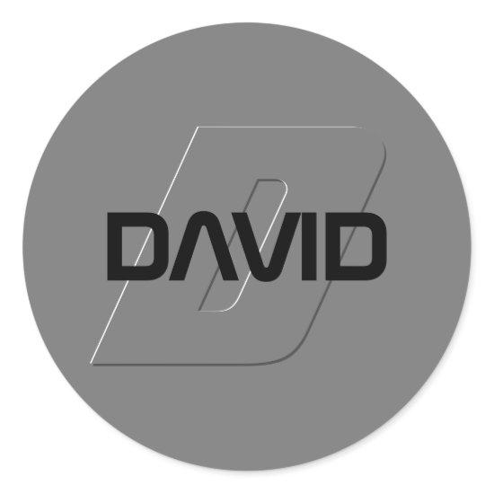 Cool Customizable Name & Monogram Classic Round Sticker
