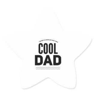 Cool dad regular dad funny fathers day star sticker