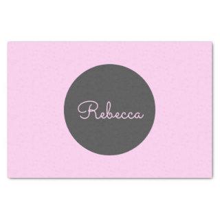 Cool Editable Pink Retro-Modern Script Design Tissue Paper