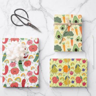 cool farm fruits and vegetables pattern tiled  sheets