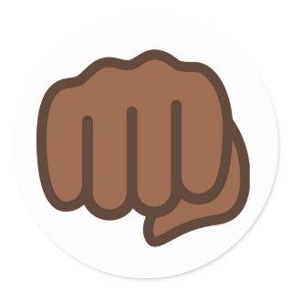 Cool Fist Bump Emoji Classic Round Sticker