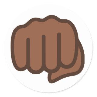 Cool Fist Bump Emoji Classic Round Sticker