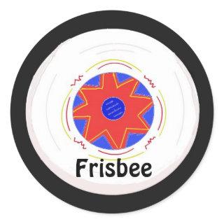 Cool Frisbee Design Classic Round Sticker