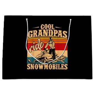 Cool Grandpas rides Snowmobiles Snowmobile Snowmob Large Gift Bag