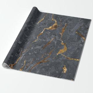 Cool Gray Gold Marble Texture