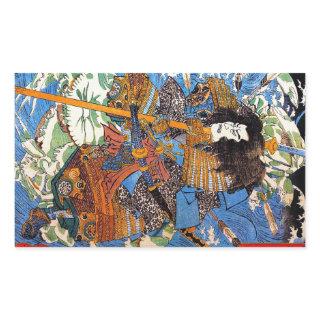 Cool japanese Legendary Samurai Sanin Warrior art Rectangular Sticker