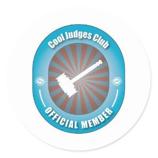 Cool Judges Club Classic Round Sticker