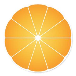 Cool Juicy Orange fruit slice Classic Round Sticker