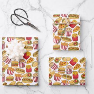 cool mixed fast food tiled party pattern  sheets