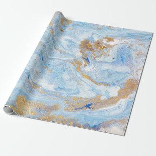 Cool Modern Blue Gold Marble Stone Texture