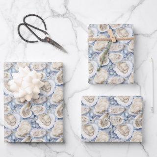 cool oyster shells tiled pattern  sheets