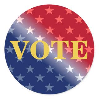 Cool Patriotic VOTE Voter Campaign Custom  Classic Round Sticker