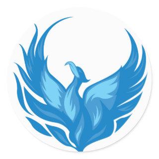 Cool Phoenix Bird Design Classic Round Sticker