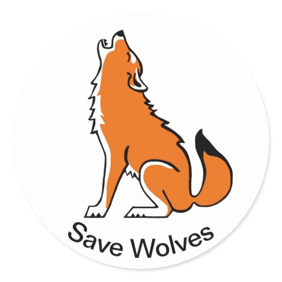 Cool Save WOLVES- Conservation -Wildlife Warrior - Classic Round Sticker