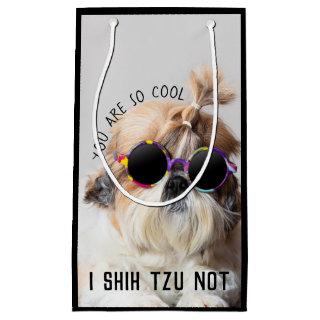 Cool Shih Tzu Not fun cute Sunglasses Photo Small Gift Bag