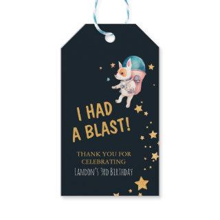 Cool Space Dogs Boys Blast Off Birthday Gift Tags