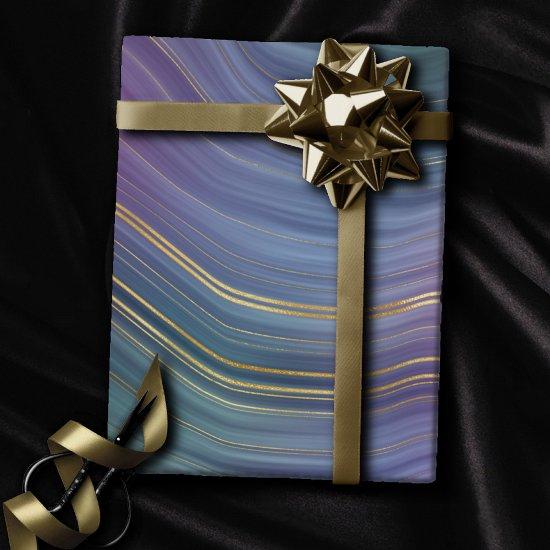 Cool Strata | Beautiful Blue Purple and Gold Agate