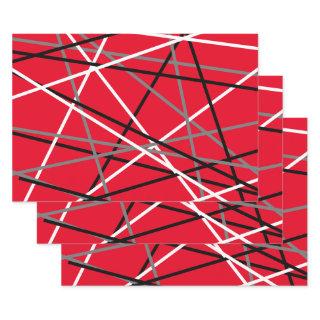 Cool Striped Guitar Red Gray White Black   Sheets