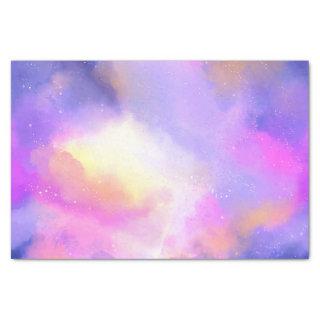 Cool Surreal Space Clouds Watercolor Design Tissue Paper