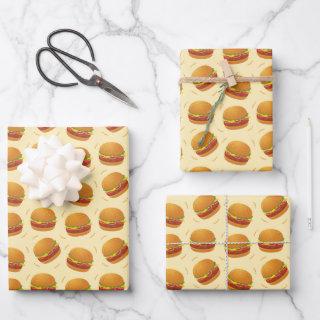 cool tiled fast food hamburger tiled pattern  sheets