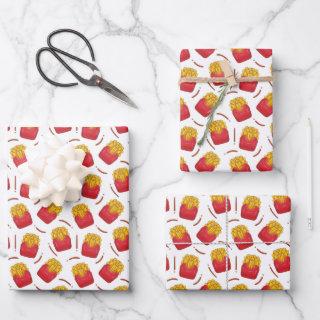 cool tiled French fry pattern fast food  Sheets