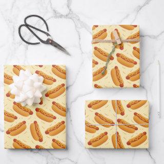 cool tiled hotdog fast food pattern  sheets
