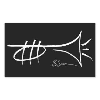 Cool Trumpet Drawing Sticker by Brian Swartz