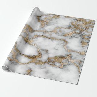 Cool White Gold Marble Texture