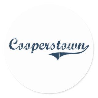 Cooperstown New York Classic Design Classic Round Sticker