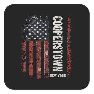 Cooperstown New York Square Sticker