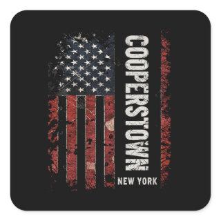 Cooperstown New York Square Sticker