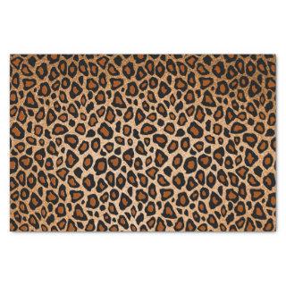 Copper and Black Leopard Animal Print Tissue Paper