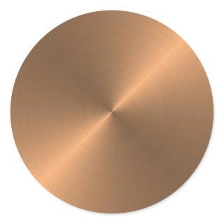 Copper Classic Round Sticker