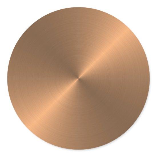 Copper Classic Round Sticker